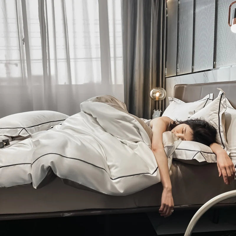 Juego de Ropa de Cama Lujo Algodón Egipcio 800 Hilos Hotelera