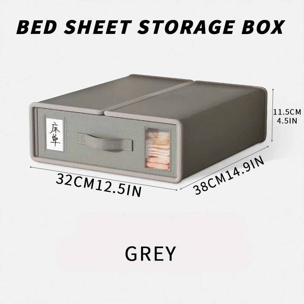 Caja Organizadora de Tela con Cremallera y Ventana