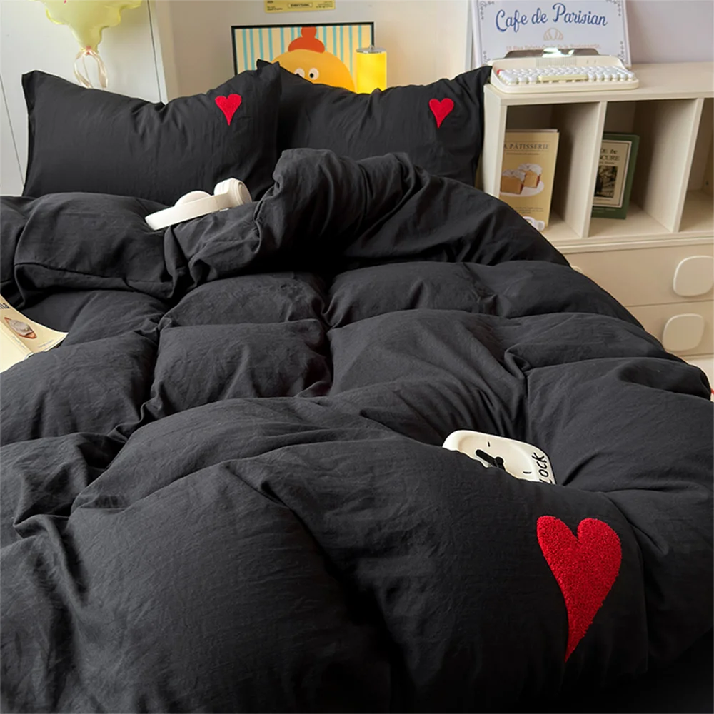 Juego de Cama Estilo Coreano Minimalista Suave y Elegante