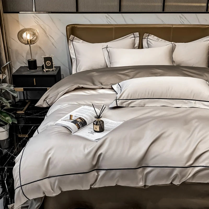 Juego de Ropa de Cama Lujo Algodón Egipcio 800 Hilos Hotelera