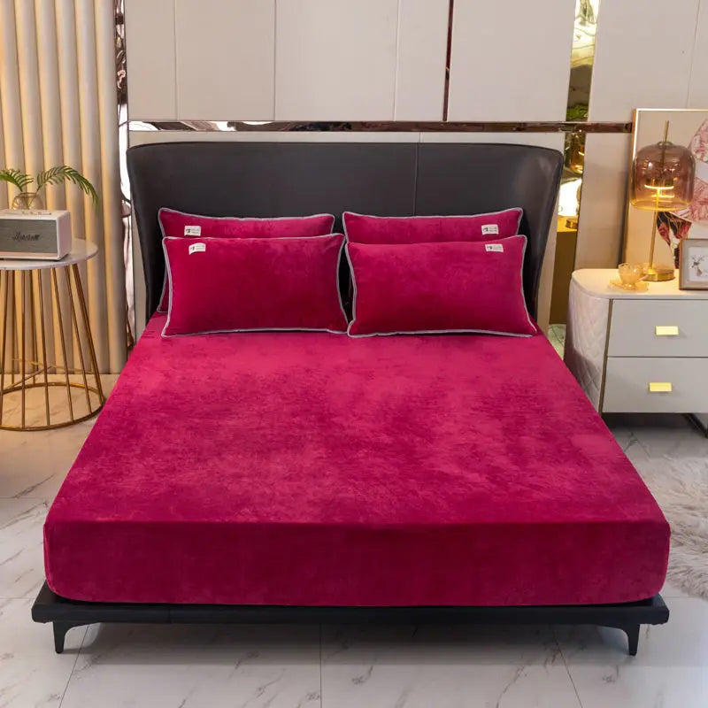 Sábana Bajera Terciopelo Ajustable 1 a 2 Plazas 90-180 cm