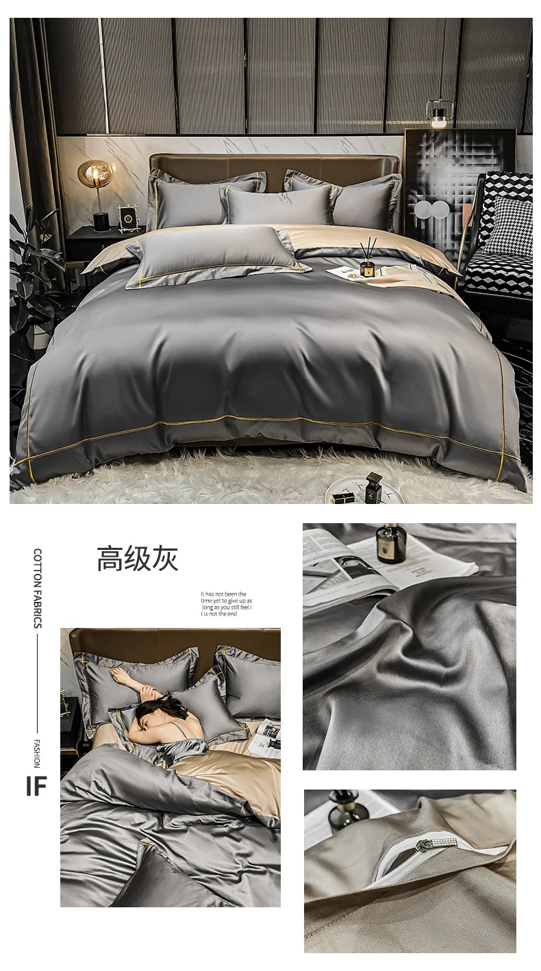 Juego de Ropa de Cama Lujo Algodón Egipcio 800 Hilos Hotelera