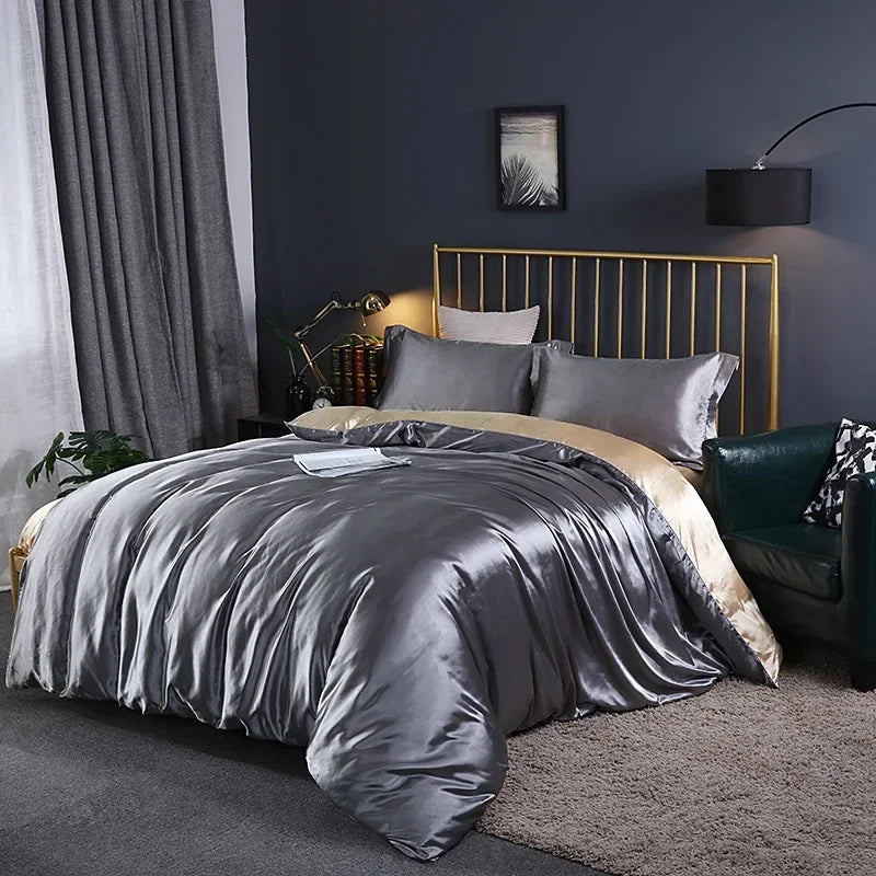 Juego de Cama 4 Piezas Rayón Premium Color Sólido