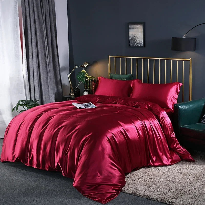 Juego de Cama 4 Piezas Rayón Premium Color Sólido