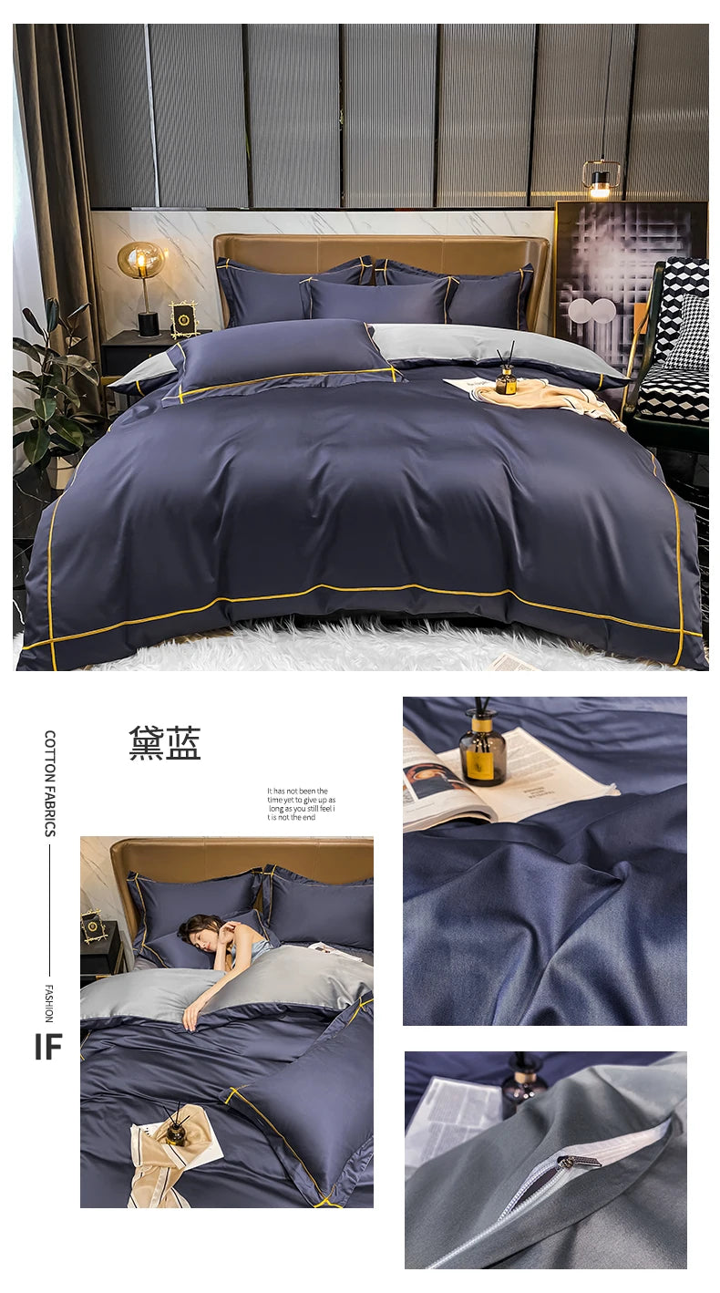 Juego de Ropa de Cama Lujo Algodón Egipcio 800 Hilos Hotelera