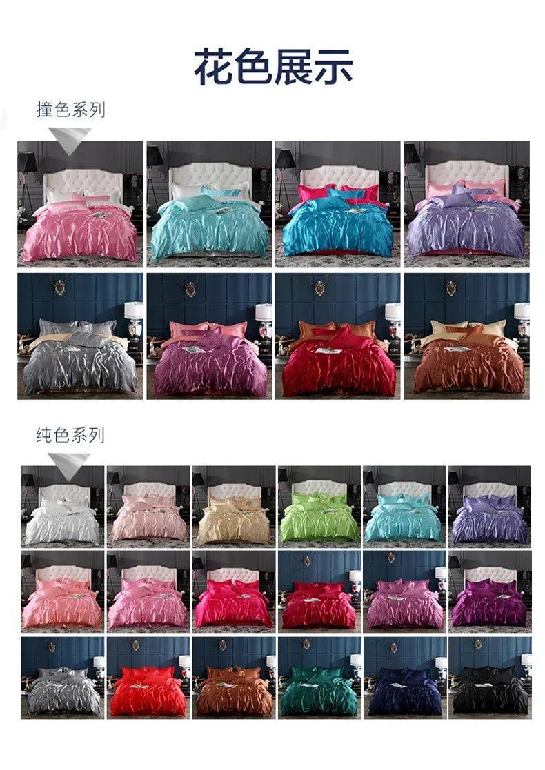 Juego de Cama 4 Piezas Rayón Premium Color Sólido