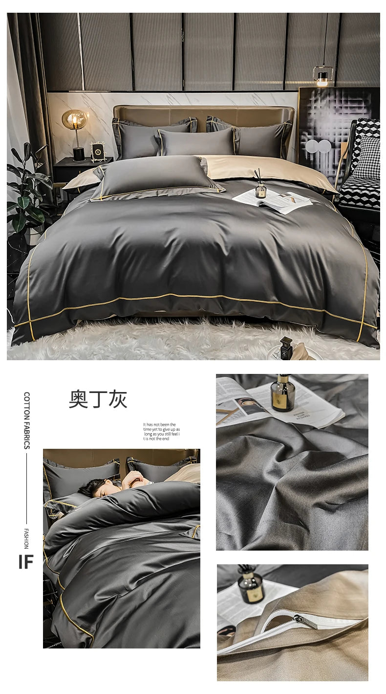 Juego de Ropa de Cama Lujo Algodón Egipcio 800 Hilos Hotelera