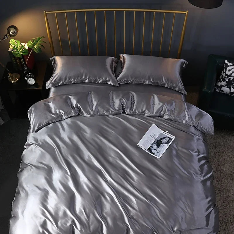 Juego de Cama 4 Piezas Rayón Premium Color Sólido