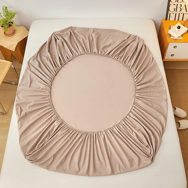 Sábana Bajera Ajustable Algodón 2 Plazas 140/160/200x200cm