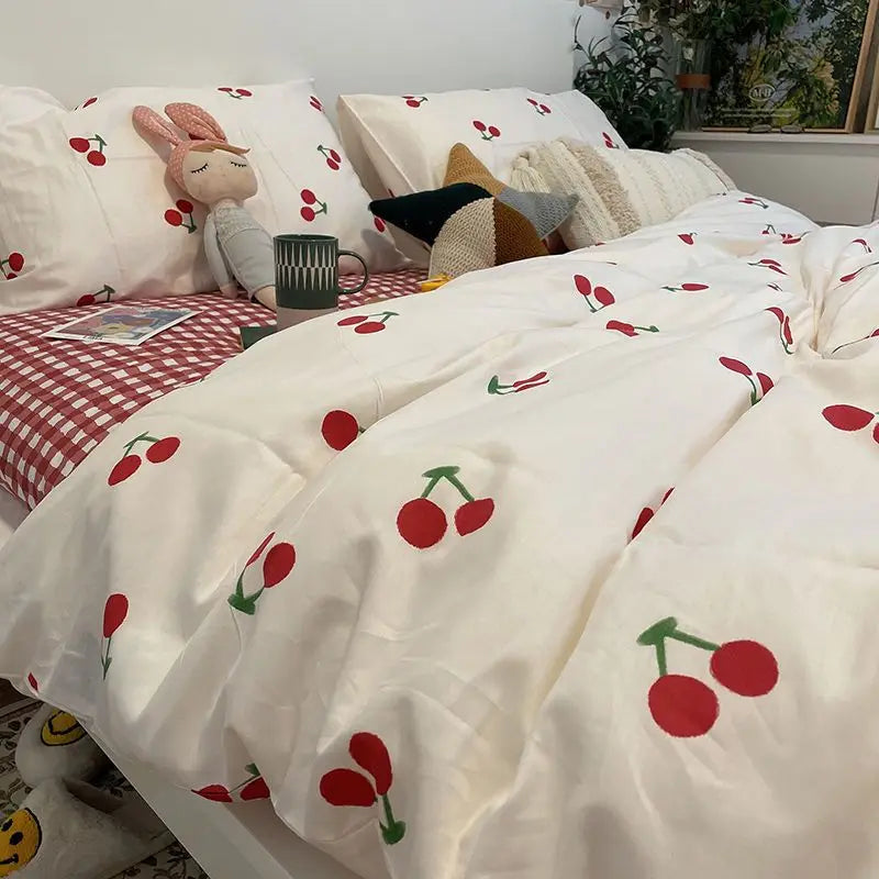 Juego de Cama Floral Rosa Microfibra 1,5 y 2 Plazas